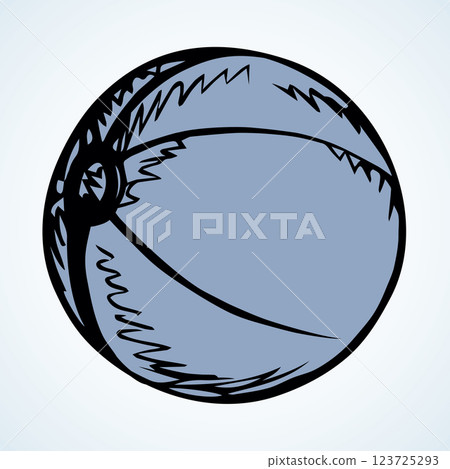 Big children's ball. Vector drawing 123725293