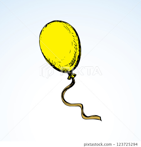 Inflatable balloon. Vector drawing 123725294