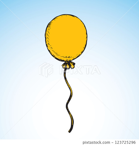 Inflatable balloon. Vector drawing Inflatable balloon. Vector drawing 123725296