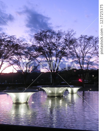 Night view Wadakura Fountain Park Night view Wadakura Fountain Park 123725375