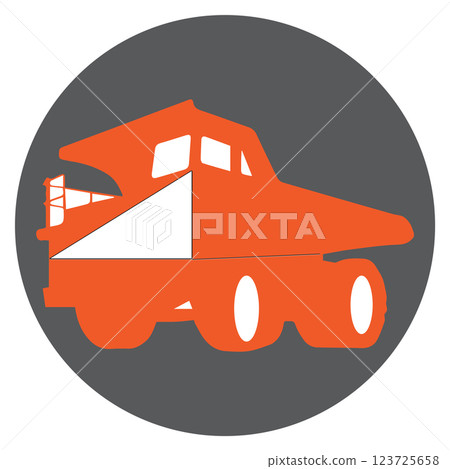 Excavator heavy equipment vehicle icon Excavator heavy equipment vehicle icon 123725658