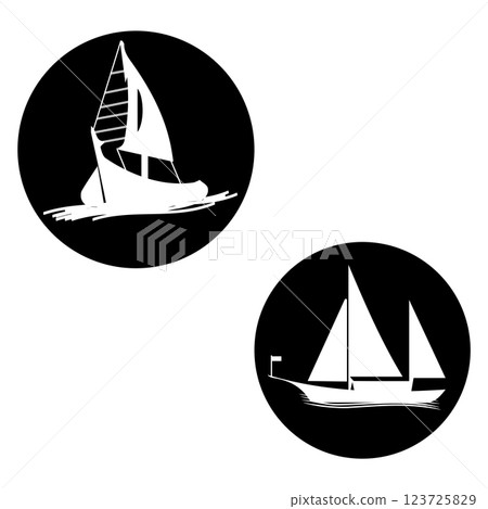 vector illustration of ship icon images 123725829
