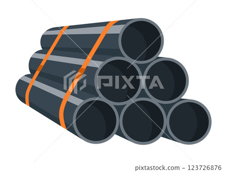 Metallurgy industry production. Steel industry banner symbol. Industrial casting metal. Cartoon flat vector illustration Metallurgy industry production. Steel industry banner symbol. Industrial casting metal. Cartoon flat vector illustration 123726876