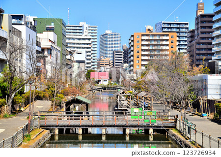 View of Kiba Waterfront Park from Kiba Bridge (Koto-ku, Tokyo) [March 2025] 123726934
