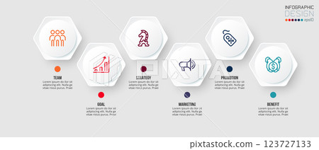 Business concept infographic template with option. Business concept infographic template with option. 123727133