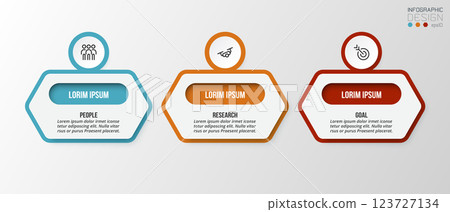 Business concept infographic template with option. Business concept infographic template with option. 123727134