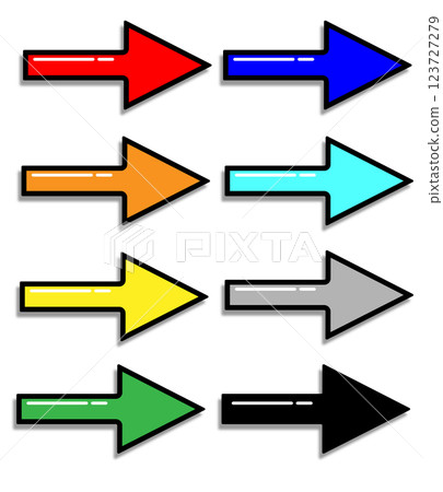 Simple arrow illustration set Simple arrow illustration set 123727279