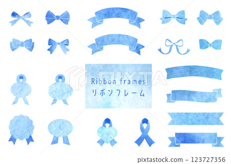 Watercolor ribbon set Watercolor ribbon set 123727356