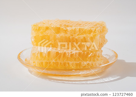 金蜂巢蜂蜜特寫 123727460