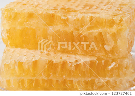 金蜂巢蜂蜜特寫 123727461