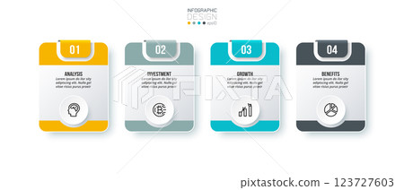 Infographic template business concept with step. Infographic template business concept with step. 123727603