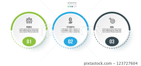Infographic template business concept with step. Infographic template business concept with step. 123727604