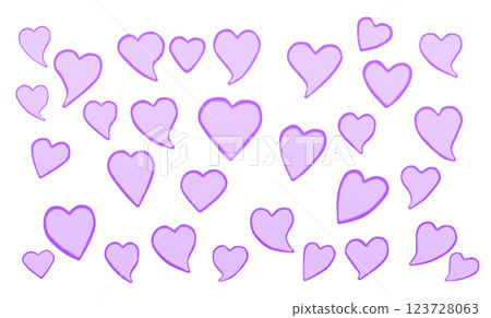 Watercolor heart pattern (purple) Watercolor heart pattern (purple) 123728063