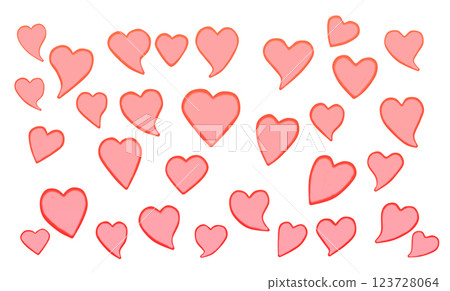 Watercolor heart pattern (red) Watercolor heart pattern (red) 123728064