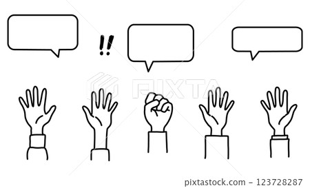 Raising hands vector illustration Raising hands vector illustration 123728287