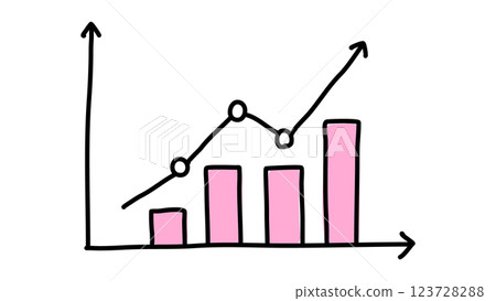 上升條形圖的矢量圖解 123728288
