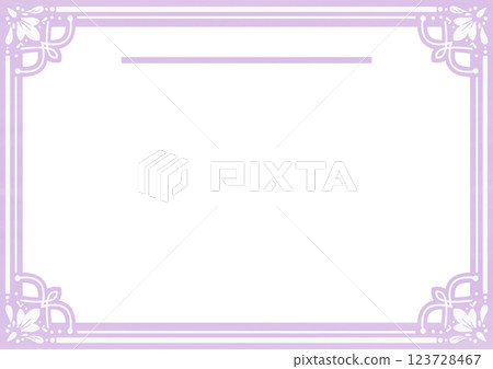 Frame Material [Letter 02, Landscape] Purple 123728467