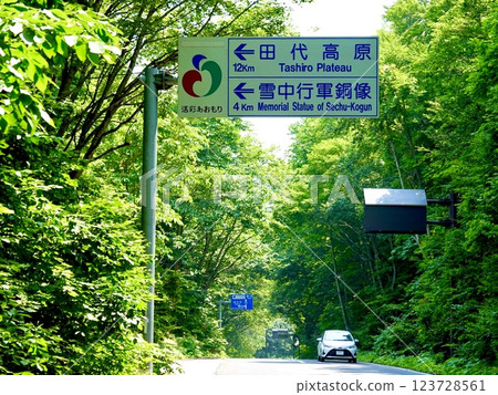 青森國道394號、田代高原及前往青森縣十和田市雪行軍銅像的路標 青森國道394號、田代高原及前往青森縣十和田市雪行軍銅像的路標 123728561
