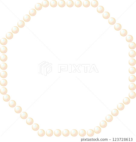 Octagonal frame material made of pearl illustrations Octagonal frame material made of pearl illustrations 123728613