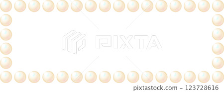 Rectangular frame material made of pearl illustrations Rectangular frame material made of pearl illustrations 123728616