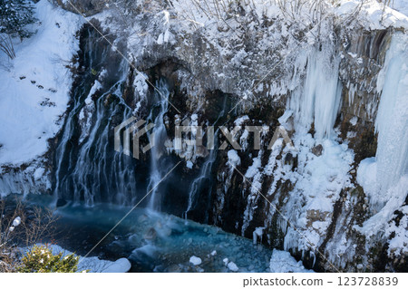 Winter in Hokkaido: Biei and Furano 123728839