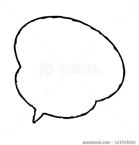 Simple handwritten speech bubble monochrome Simple handwritten speech bubble monochrome 123729202
