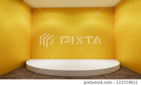 yellow color concept bathroom shower and Toilet and decoartion on modern zen toilet room japan style .3D rendering yellow color concept bathroom shower and Toilet and decoartion on modern zen toilet room japan style .3D rendering 123729622