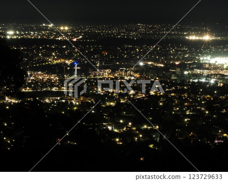 Night view from Mount Ainslie Lookout, Canberra, Australia 123729633