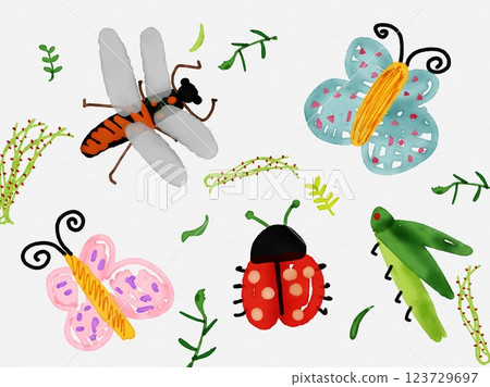 可愛的昆蟲 123729697