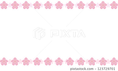 Dot cherry blossom frame Dot cherry blossom frame 123729701