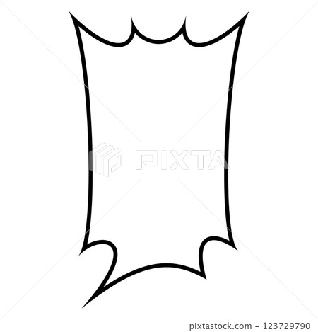 Simple speech bubble illustration, thorny, vertical Simple speech bubble illustration, thorny, vertical 123729790