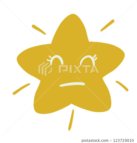 cute yellow star with sun 123729810