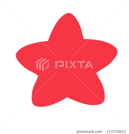pink flower with red star 123729815