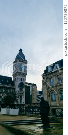 Beautiful vintage old historical buildings 123729873