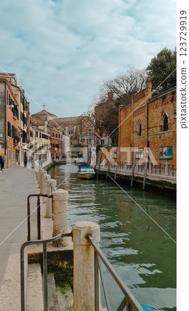 Vertical photography of Venice canal Vertical photography of Venice canal 123729919
