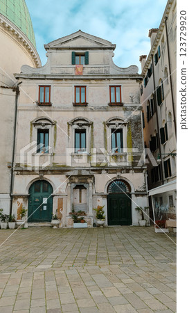 Venice white beautiful old building Venice white beautiful old building 123729920