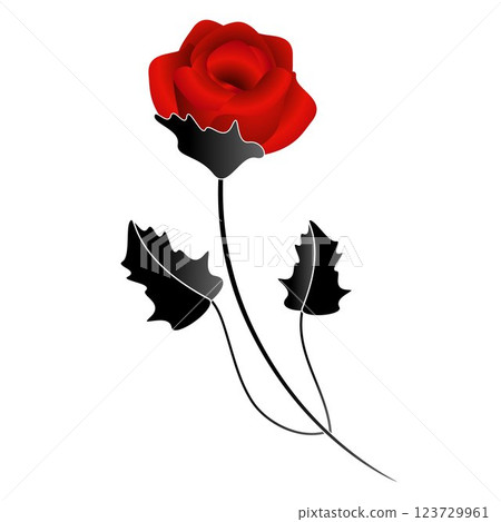 A red rose design. 123729961
