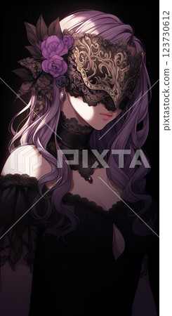 美麗的女人用面具遮住眼睛 美麗的女人用面具遮住眼睛 123730612