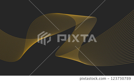 Elegant wave pattern in a dark background. Vector illustration 123730789