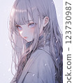 Fair-skinned and beautiful girl 123730987