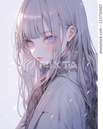 皮膚白皙美麗的女孩 皮膚白皙美麗的女孩 123730987