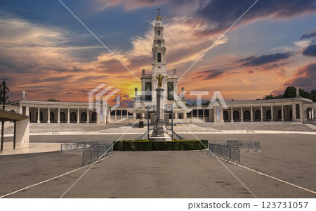 exteriors of basilica sanctuary of Fatima, Portugal 123731057