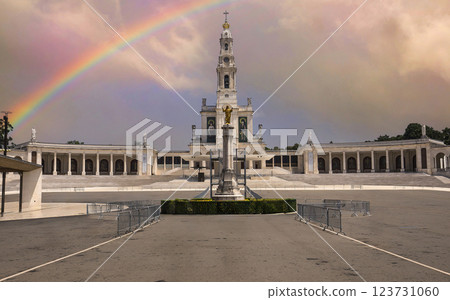 exteriors of basilica sanctuary of Fatima, Portugal 123731060