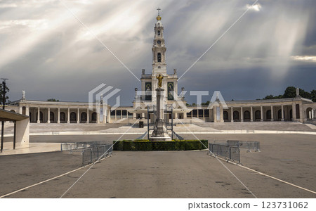 exteriors of basilica sanctuary of Fatima, Portugal exteriors of basilica sanctuary of Fatima, Portugal 123731062