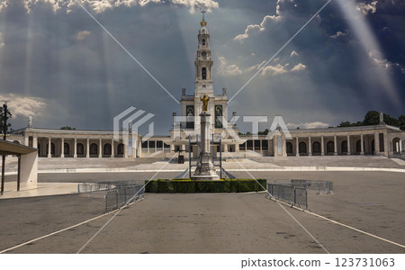 exteriors of basilica sanctuary of Fatima, Portugal exteriors of basilica sanctuary of Fatima, Portugal 123731063