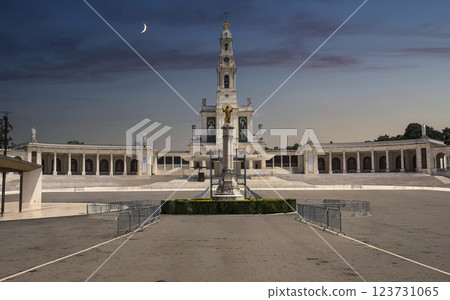 exteriors of basilica sanctuary of Fatima, Portugal exteriors of basilica sanctuary of Fatima, Portugal 123731065