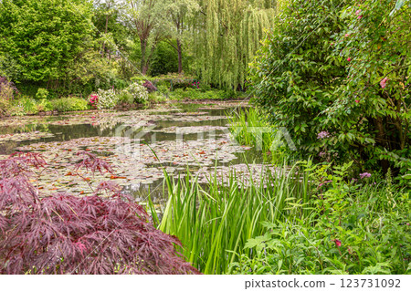gardens of painter Claude Monet in Giverny, France gardens of painter Claude Monet in Giverny, France 123731092