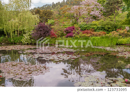gardens of painter Claude Monet in Giverny, France gardens of painter Claude Monet in Giverny, France 123731095