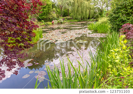 gardens of painter Claude Monet in Giverny, France gardens of painter Claude Monet in Giverny, France 123731103