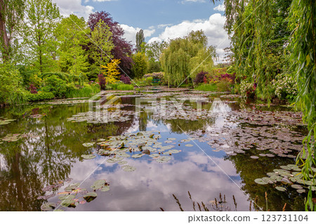 gardens of painter Claude Monet in Giverny, France gardens of painter Claude Monet in Giverny, France 123731104